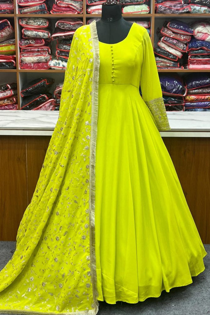 Designer Anarkali Suit With Embroidered Dupatta – Royal collection