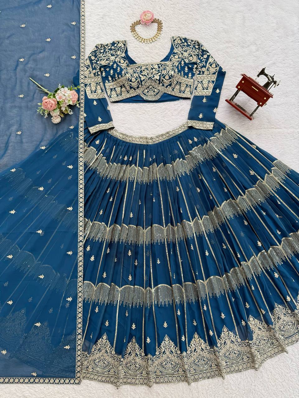 Designer Lehenga Choli Perfect for Weddings, Sangeet, Festive Celebrations