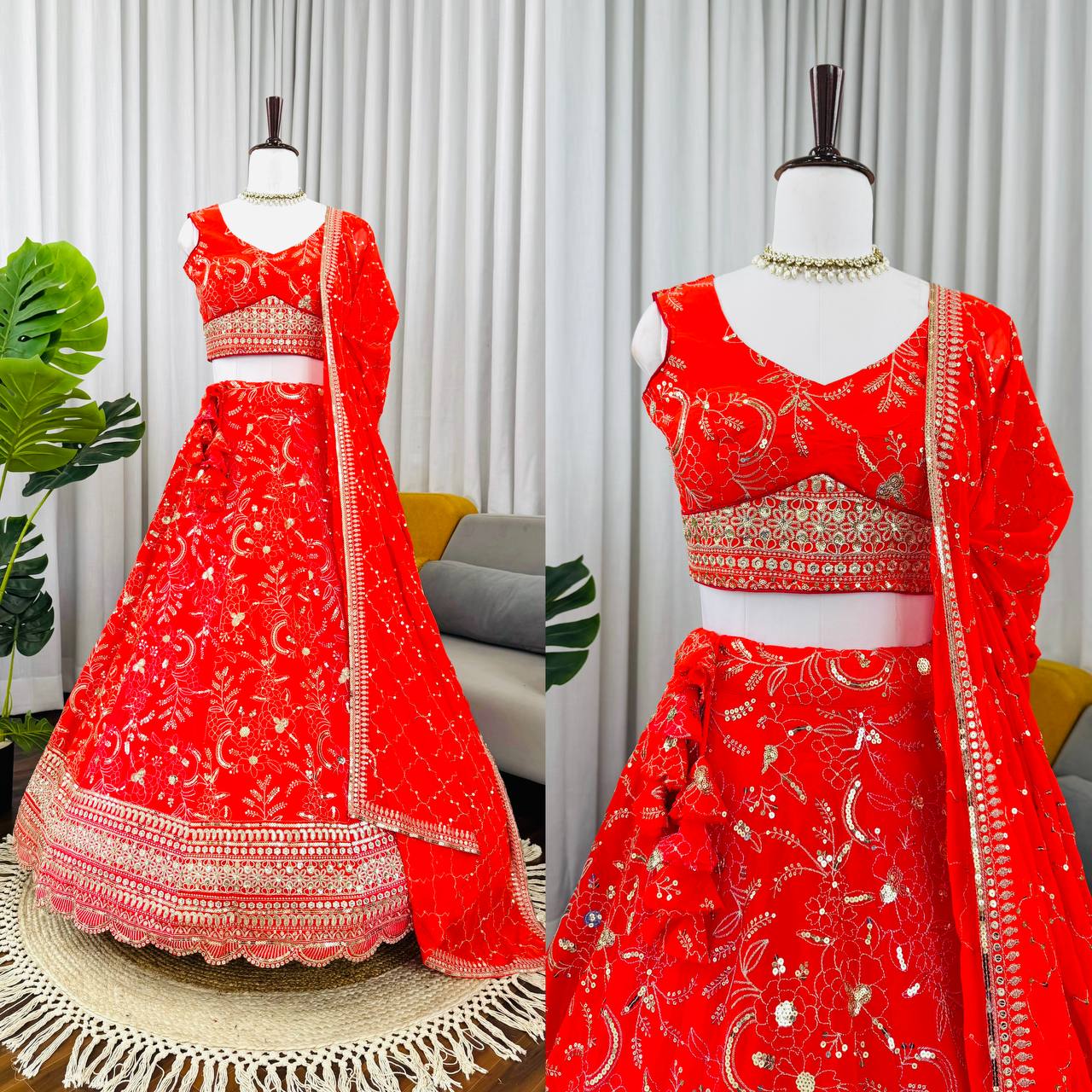 Wedding Function Wear Sequence Work Lehenga Choli
