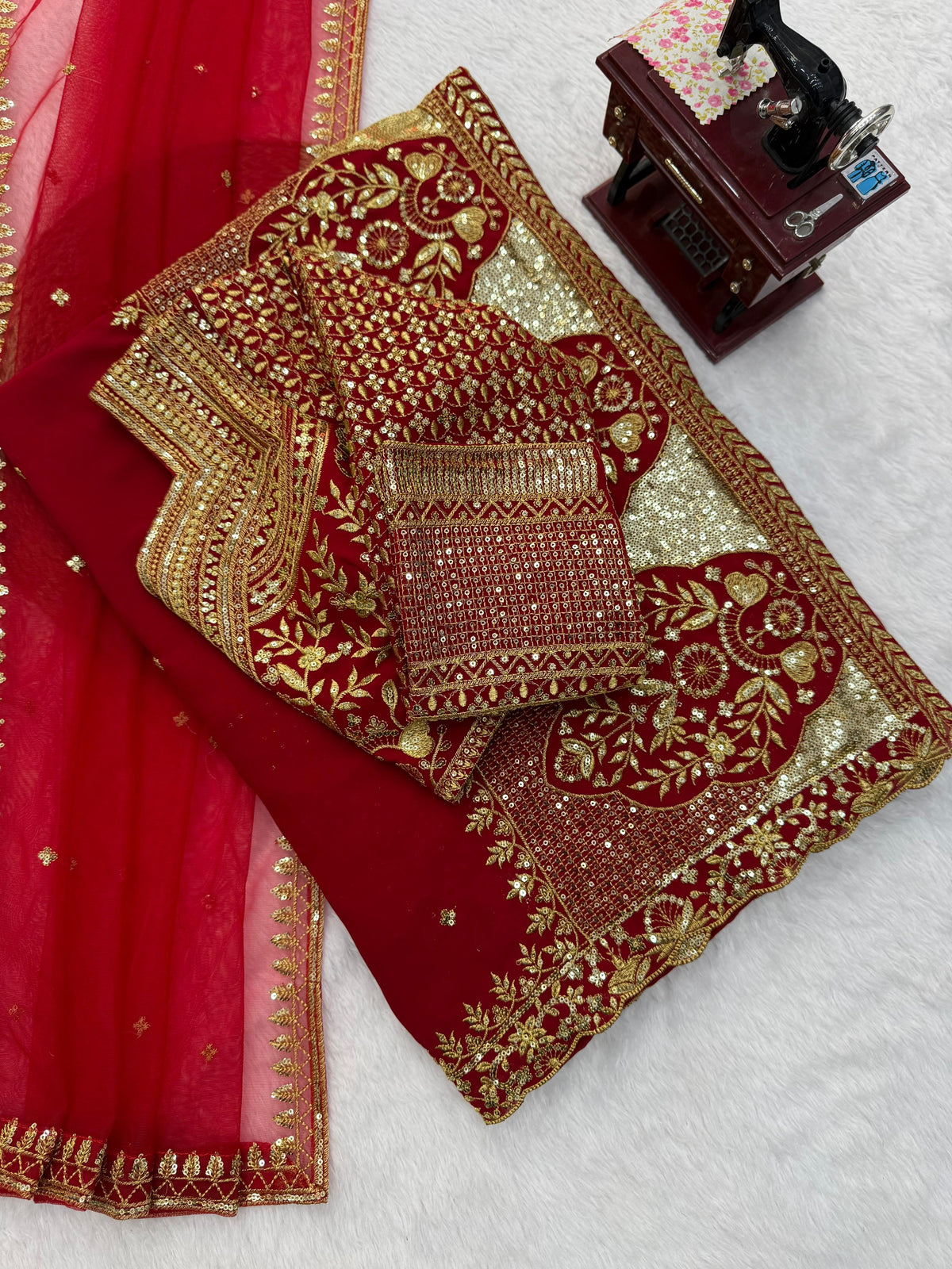 Designer Thread & Sequence Heavy Work Saree