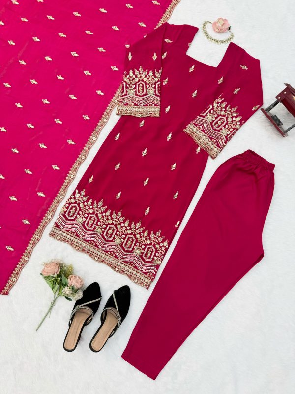 Premium Quality Heavy Beads And Sequence Work Detailing Designer Suit
