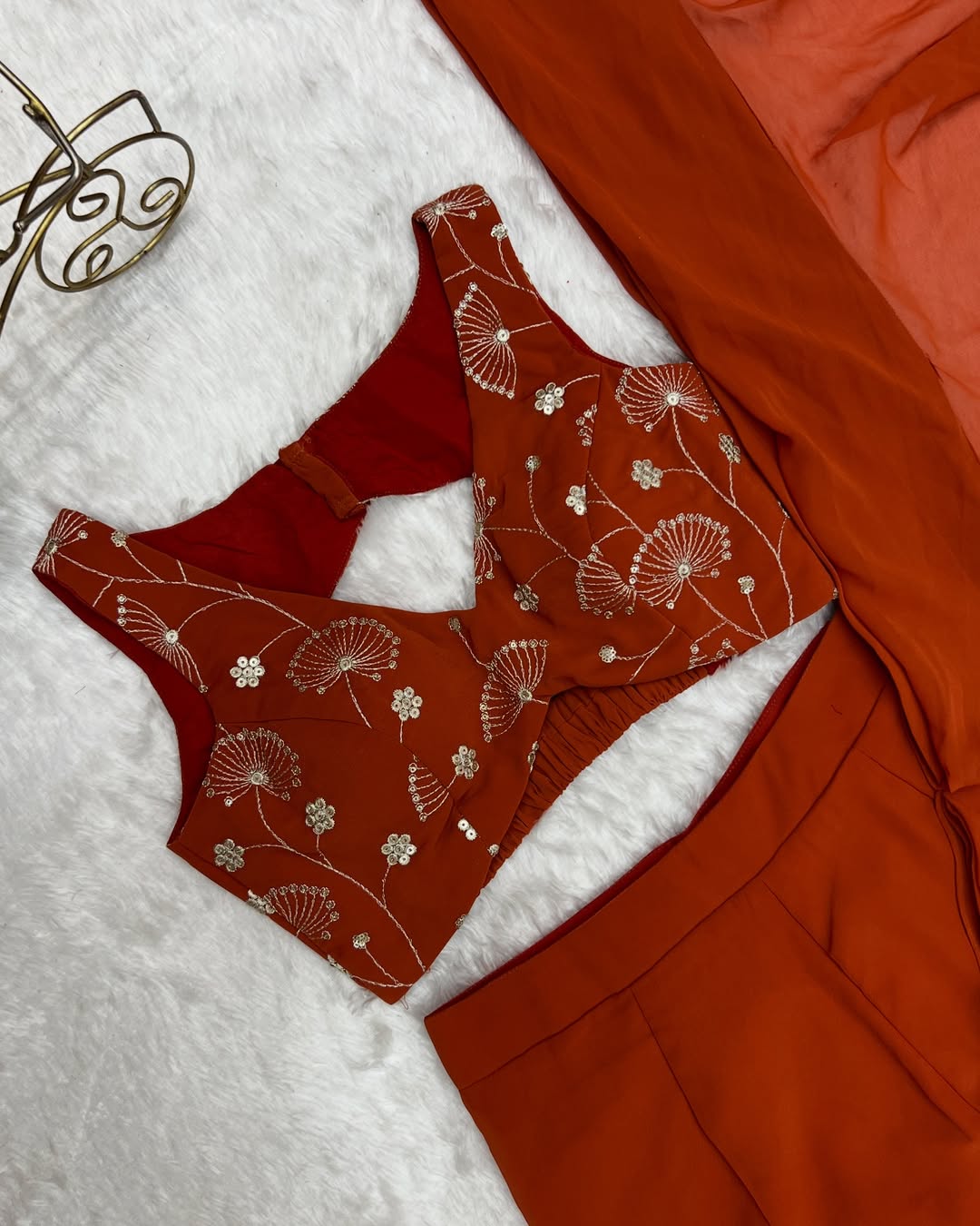 Ready to Wear Sharara Saree With Stitched Blouse