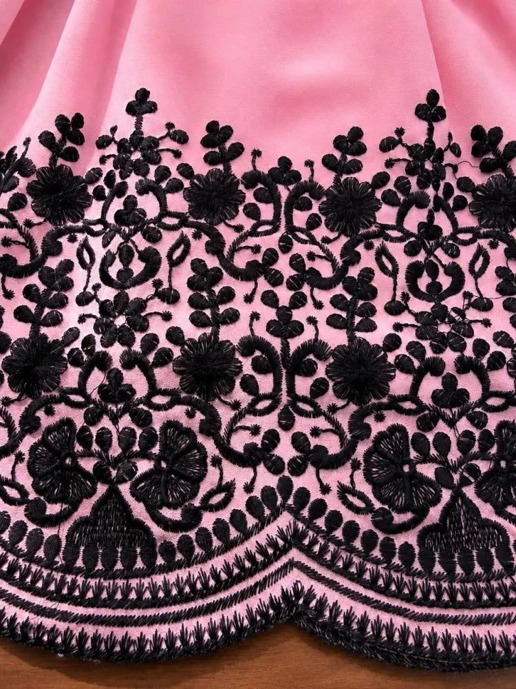 Premium Faux Georgette Embroidery Thread Detailing Sharara Set