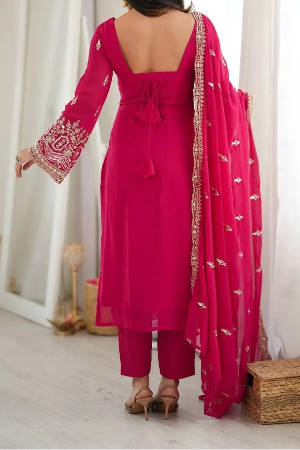 Premium Quality Heavy Beads And Sequence Work Detailing Designer Suit