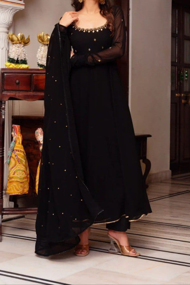 Party Wear Georgette Anarkali Suit Set