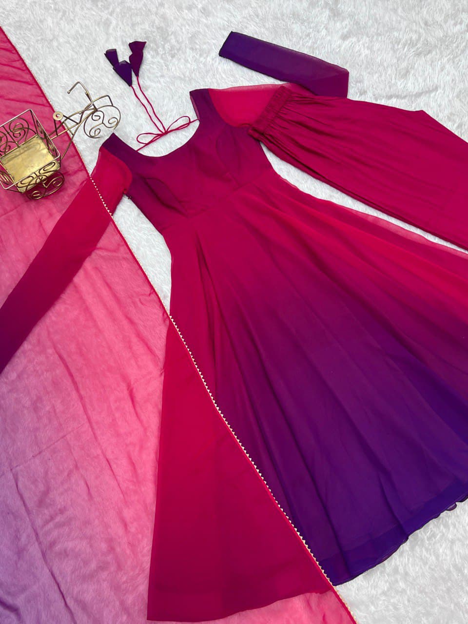 Most Trendy Padding Fabric Fully Flair Anarkali Set