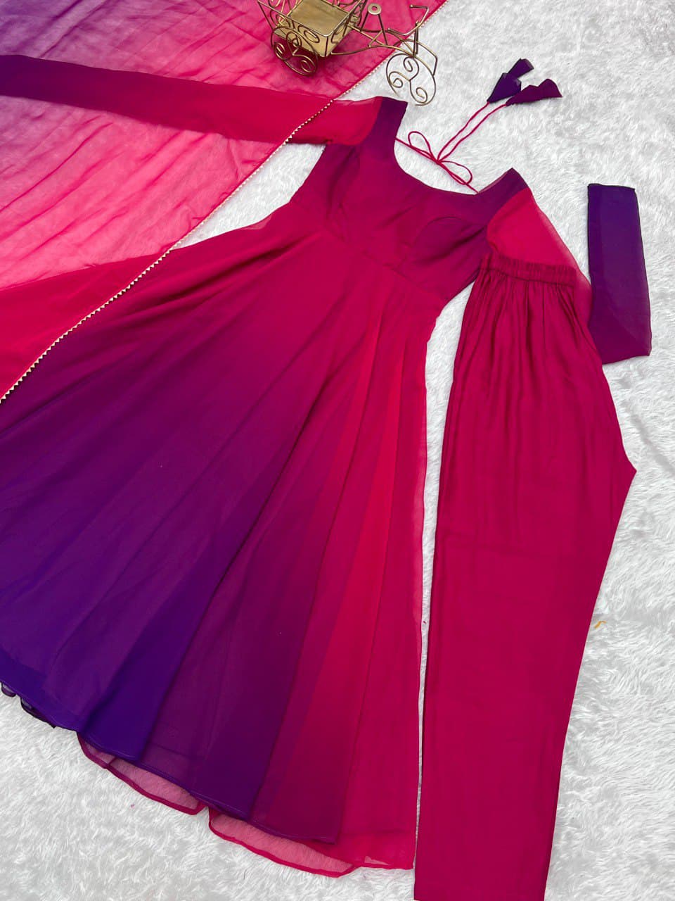 Most Trendy Padding Fabric Fully Flair Anarkali Set