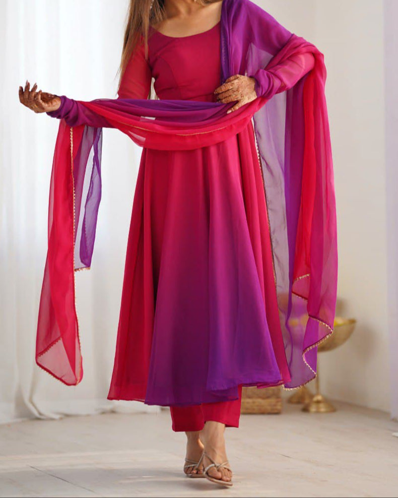 Most Trendy Padding Fabric Fully Flair Anarkali Set