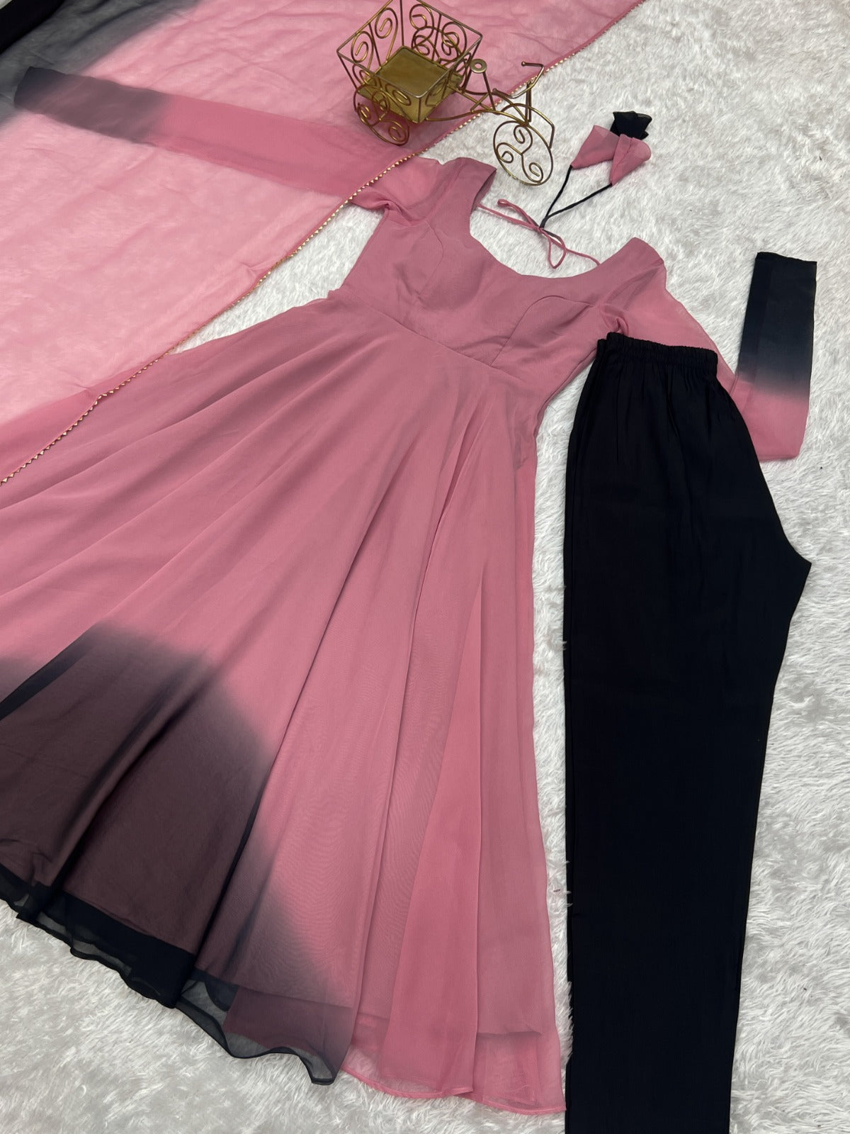 Most Trendy Padding Fabric Fully Flair Anarkali Set