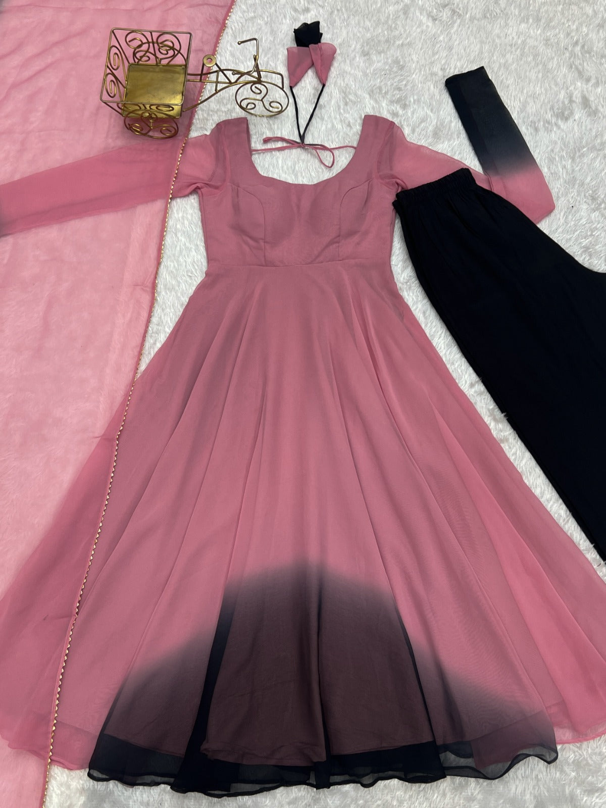 Most Trendy Padding Fabric Fully Flair Anarkali Set