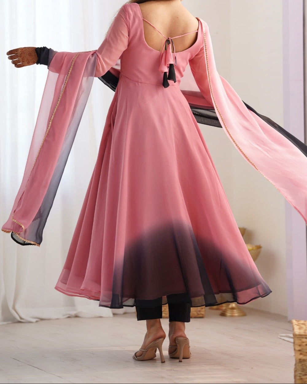 Most Trendy Padding Fabric Fully Flair Anarkali Set