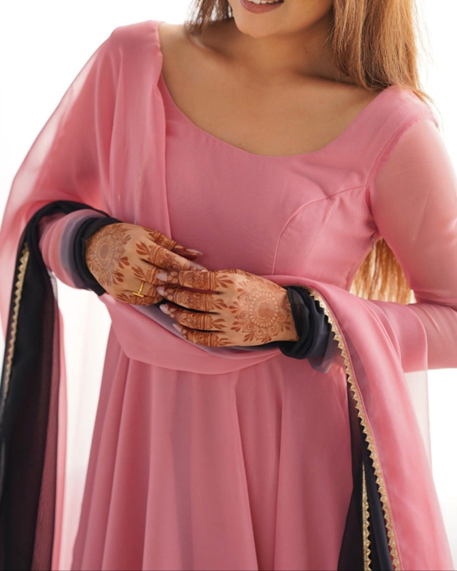 Most Trendy Padding Fabric Fully Flair Anarkali Set