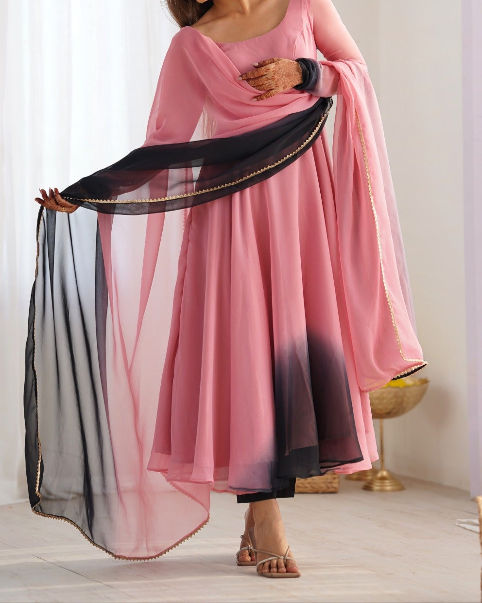 Most Trendy Padding Fabric Fully Flair Anarkali Set