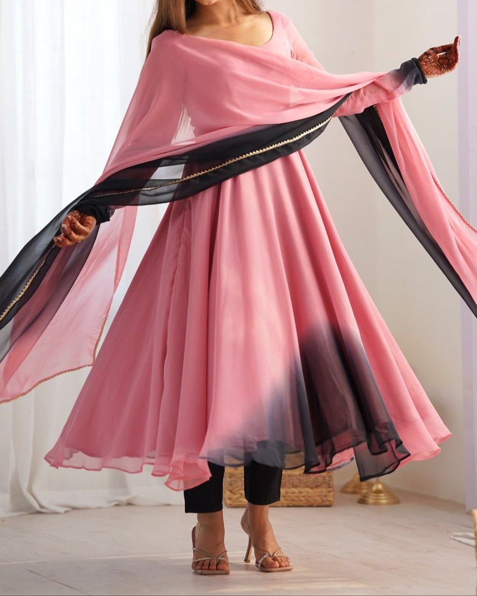 Most Trendy Padding Fabric Fully Flair Anarkali Set
