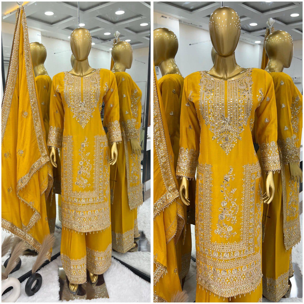 Eid Special Sequence Work Palazzo Suit Set