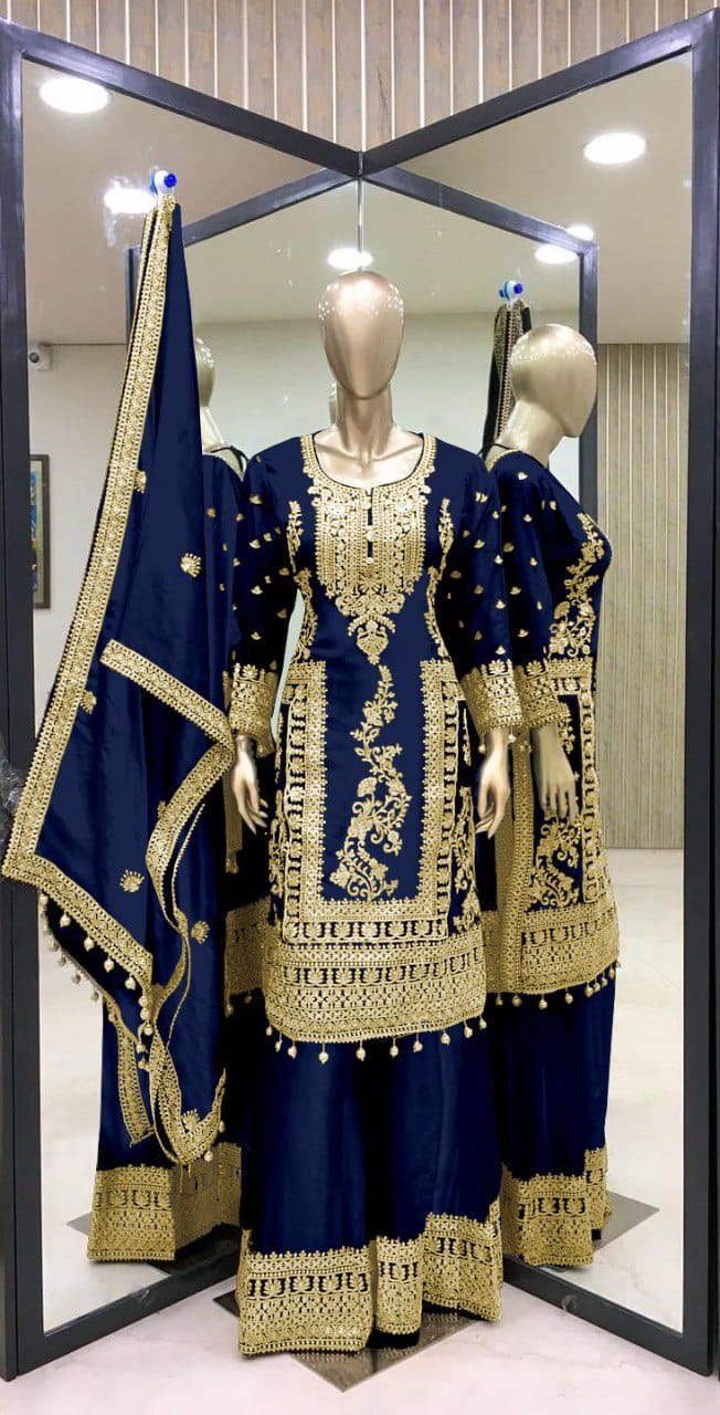Eid Special Sequence Work Palazzo Suit Set