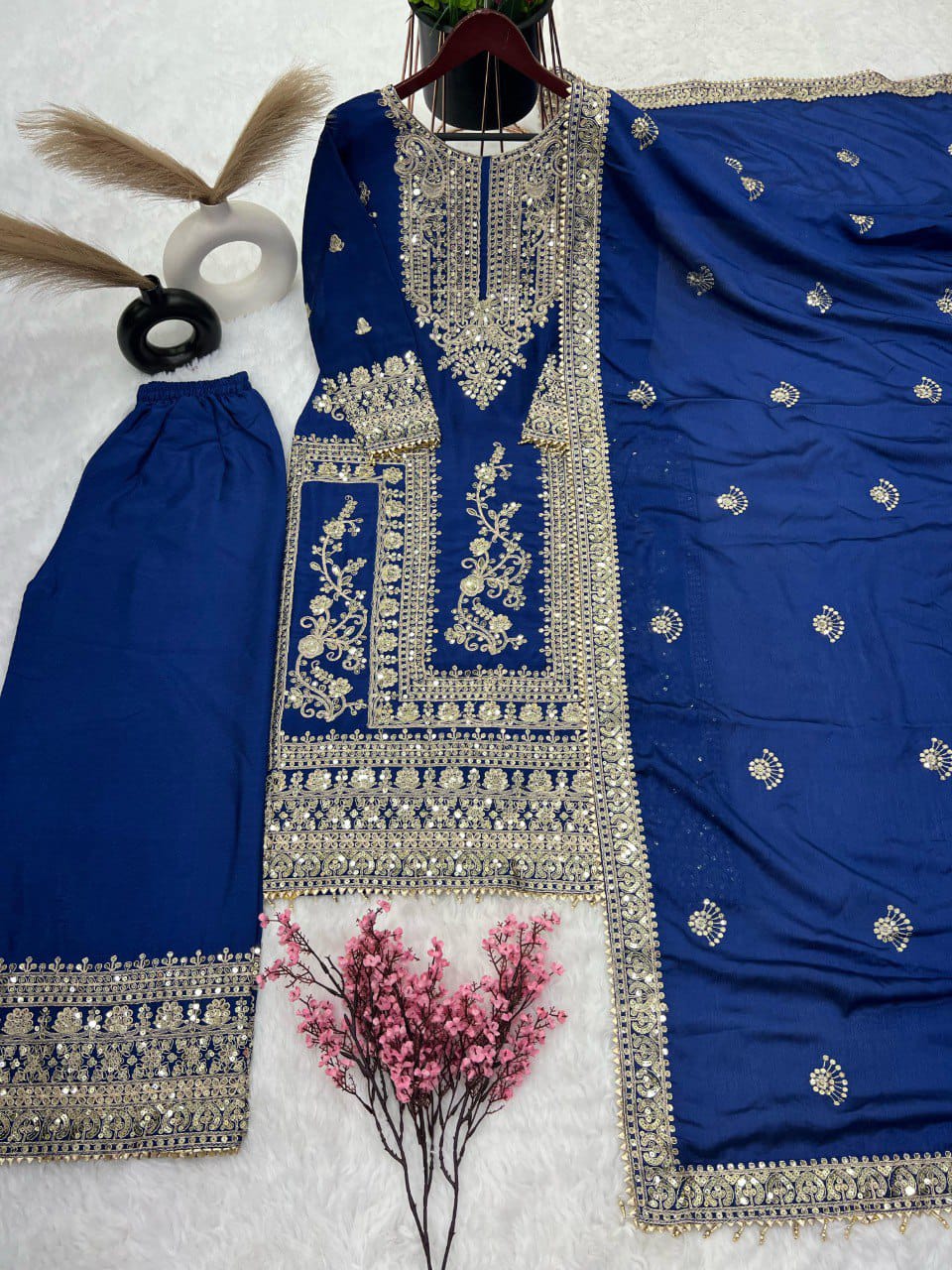 Eid Special Sequence Work Palazzo Suit Set