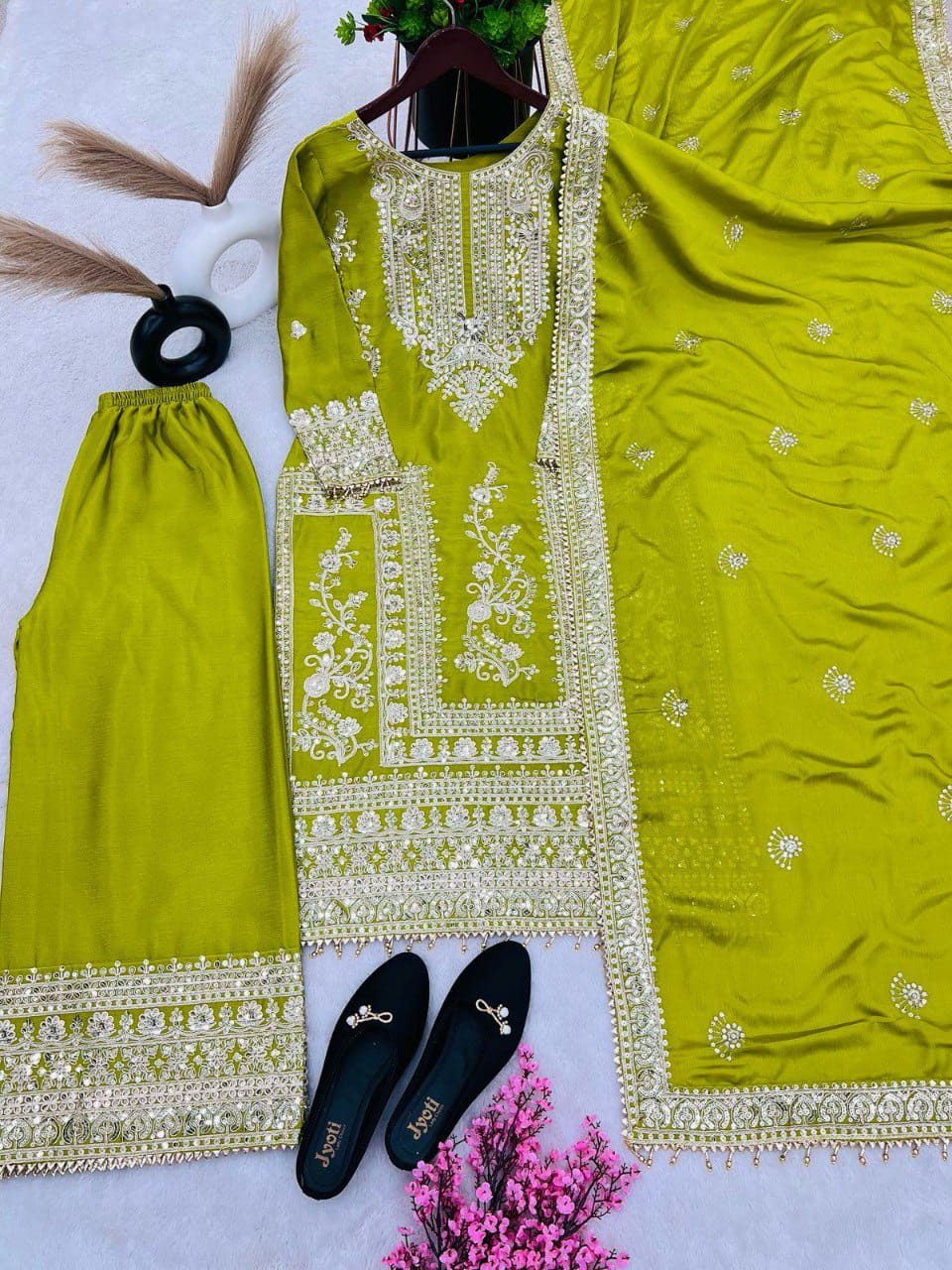 Eid Special Sequence Work Palazzo Suit Set