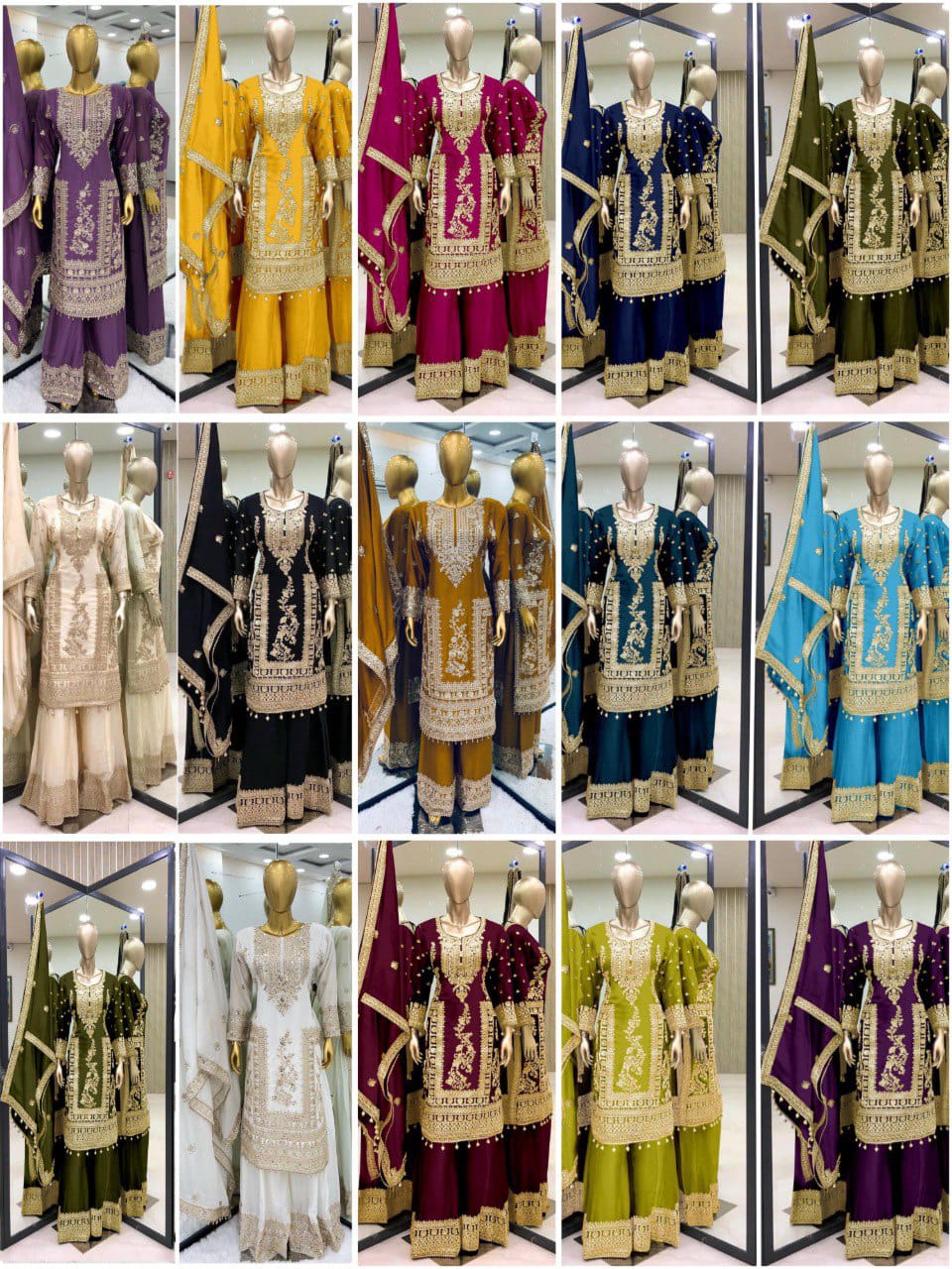 Eid Special Sequence Work Palazzo Suit Set