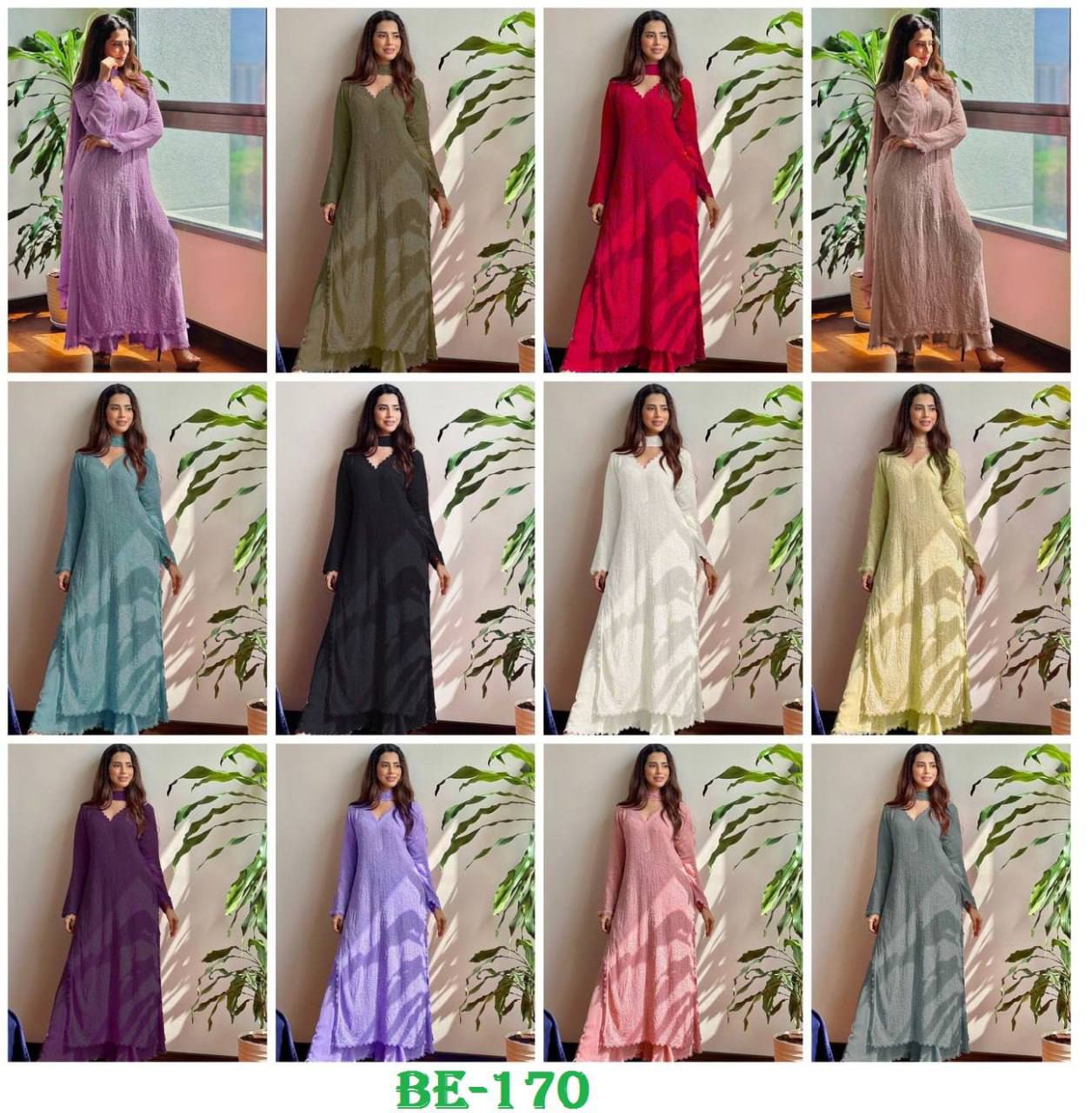 Cotton Thread Embroidery Work With Lace Work Top Palazzo & Dupatta