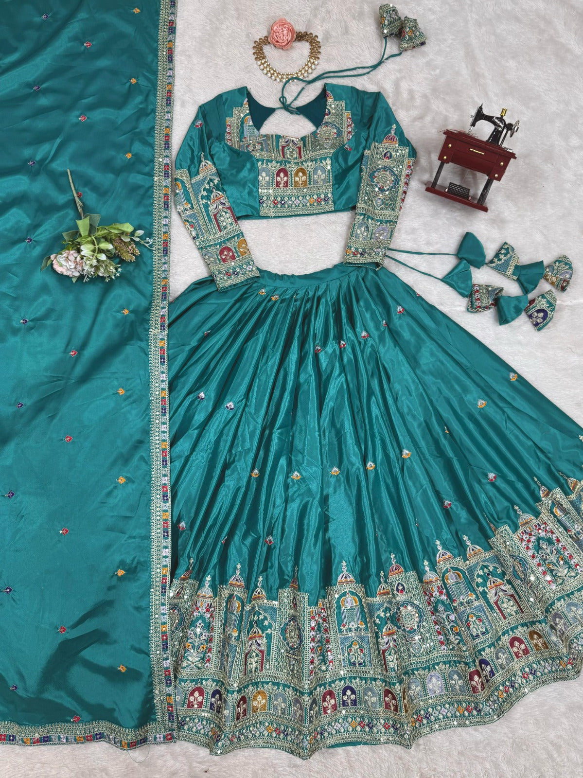 Wedding Special Coding Dori With Thread & Sequence Work Lehenga Choli