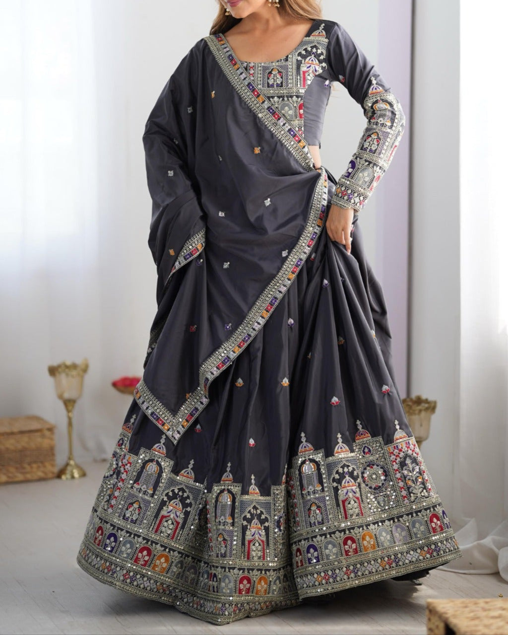 Wedding Special Coding Dori With Thread & Sequence Work Lehenga Choli