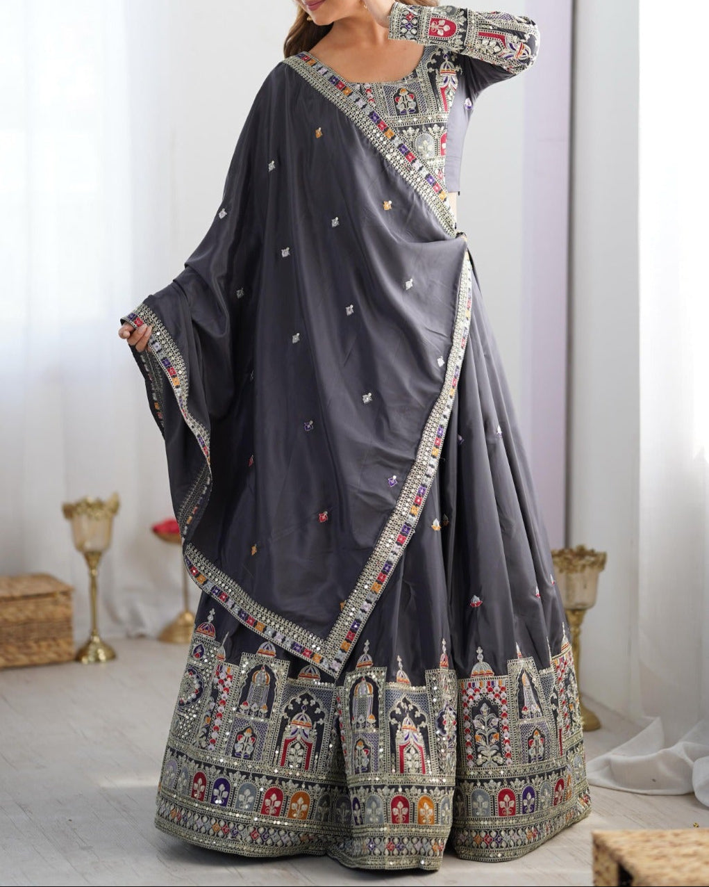 Wedding Special Coding Dori With Thread & Sequence Work Lehenga Choli