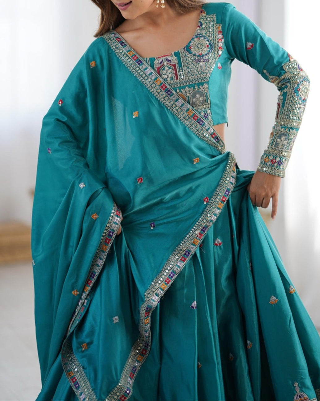 Wedding Special Coding Dori With Thread & Sequence Work Lehenga Choli