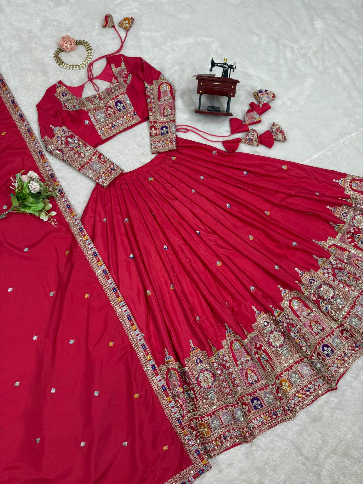 Wedding Special Coding Dori With Thread & Sequence Work Lehenga Choli