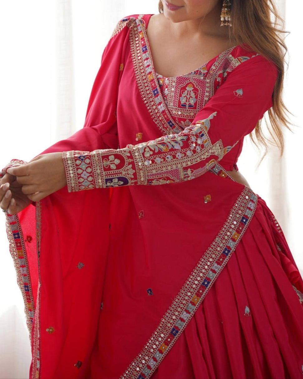 Wedding Special Coding Dori With Thread & Sequence Work Lehenga Choli