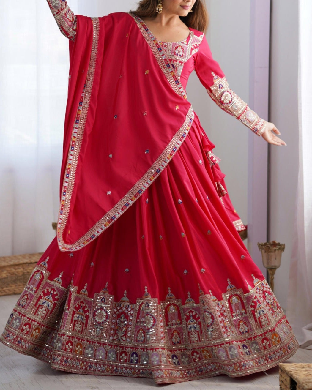 Wedding Special Coding Dori With Thread & Sequence Work Lehenga Choli