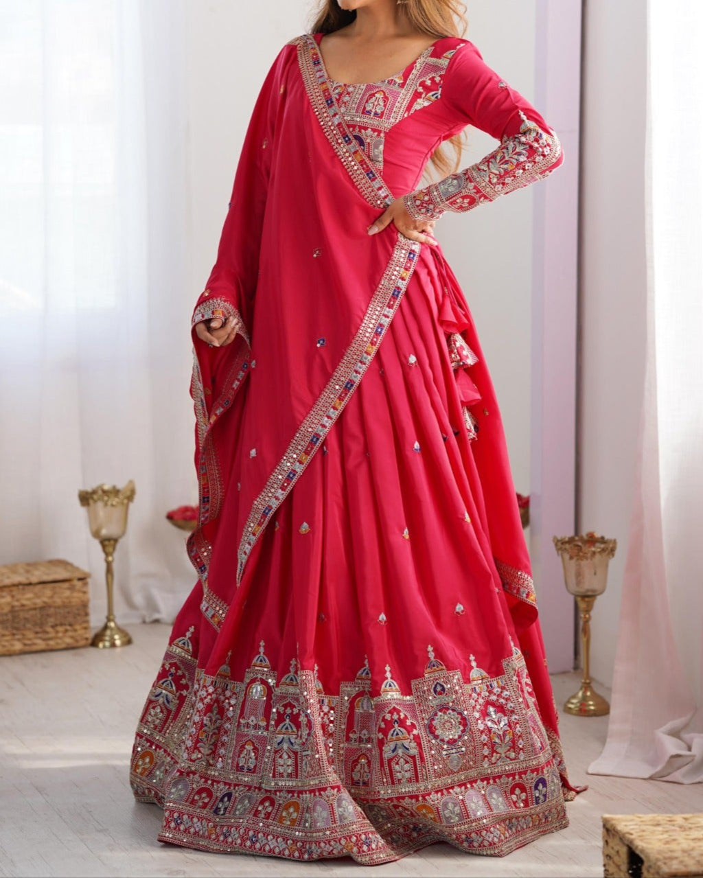 Wedding Special Coding Dori With Thread & Sequence Work Lehenga Choli