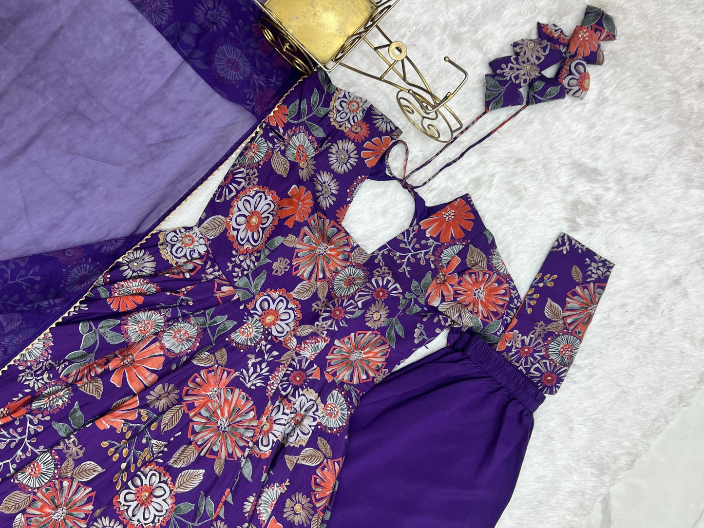 Haldi Special Kediya Kurti With Heavy Flair Palazzo & Dupatta