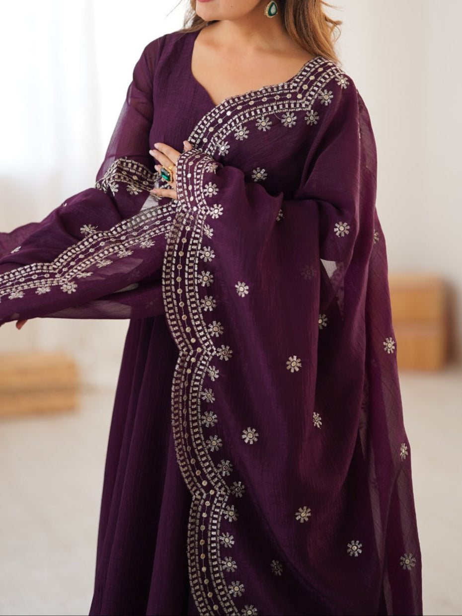 Premium Quality Fandy Sequence Work Suit Set