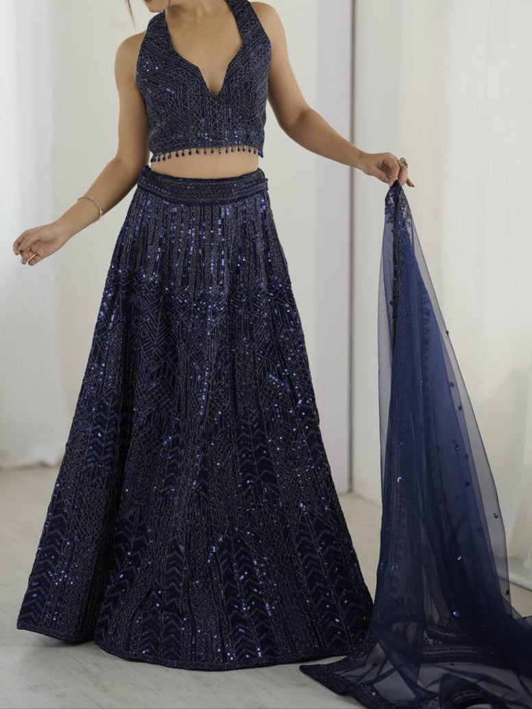 Sangeet Night Special Sequins & Dori Work Lehenga Choli