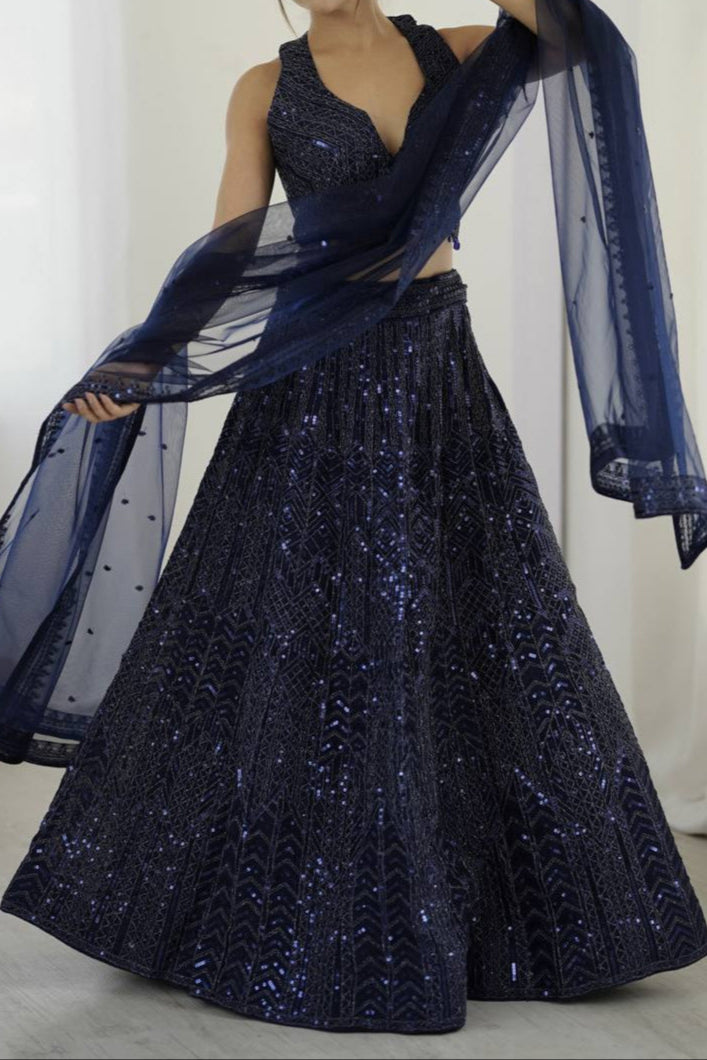 Sangeet Night Special Sequins & Dori Work Lehenga Choli