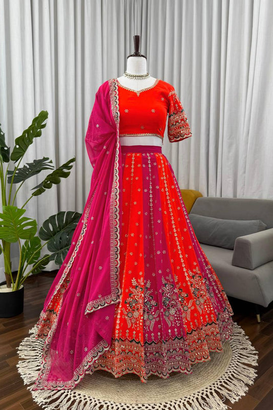 Wedding Special Thread with Sequence Work Lehenga Choli & Dupatta