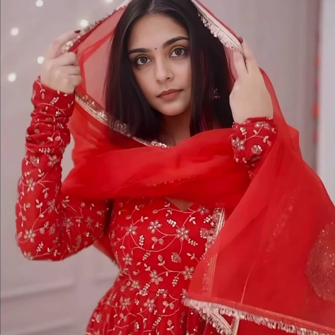 Karwa Chauth Special Embroidery And Sequence Work Anarkali Suit Set