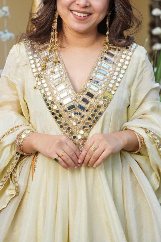 Instagram's Most Viral Super Hit Kediya Style Real Mirror Work Palazzo Set