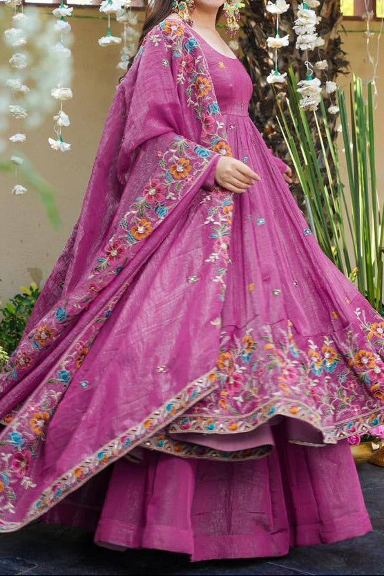 Designer Party Wear Look Top Sharara & Dupatta With Heavy Embroidery Work