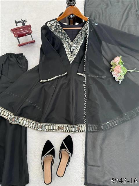 Instagram's Most Viral Super Hit Kediya Style Real Mirror Work Palazzo Set