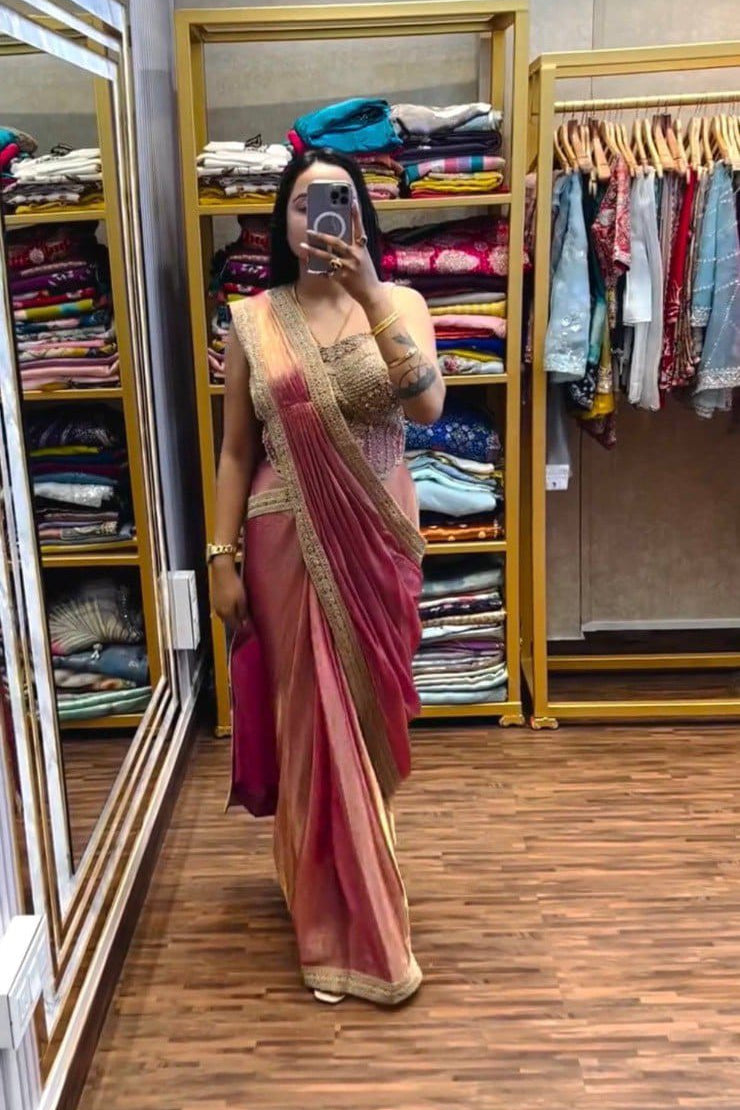 Trending Ready To Wear With Fully Handwork & Embroidered Blouse