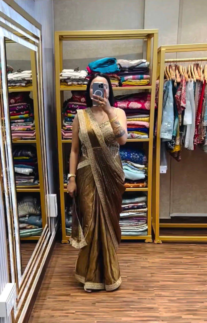 Trending Ready To Wear With Fully Handwork & Embroidered Blouse