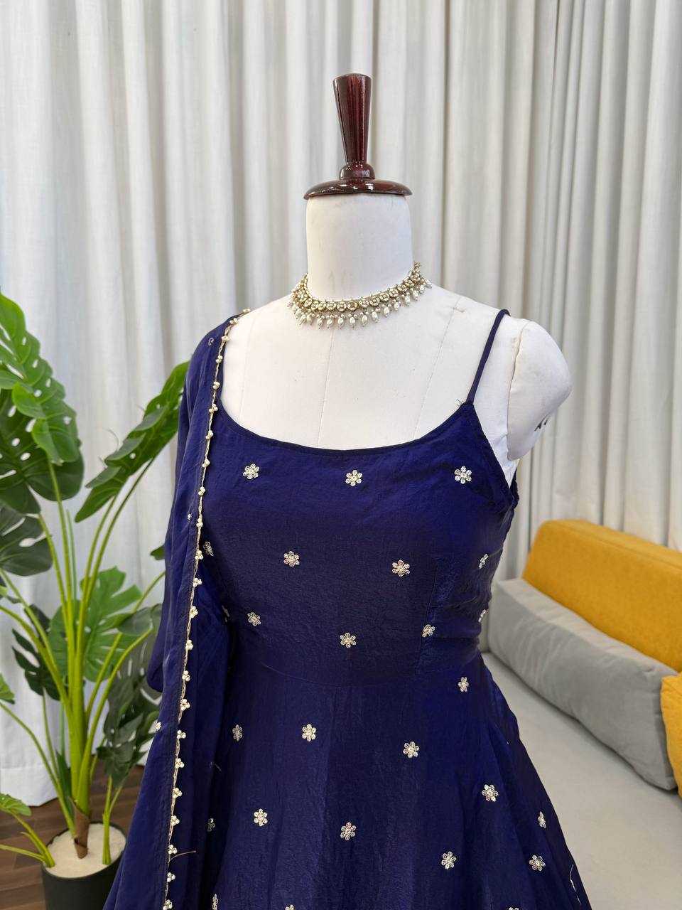 Step into effortless charm with our exclusive 3-piece royal anarkali set