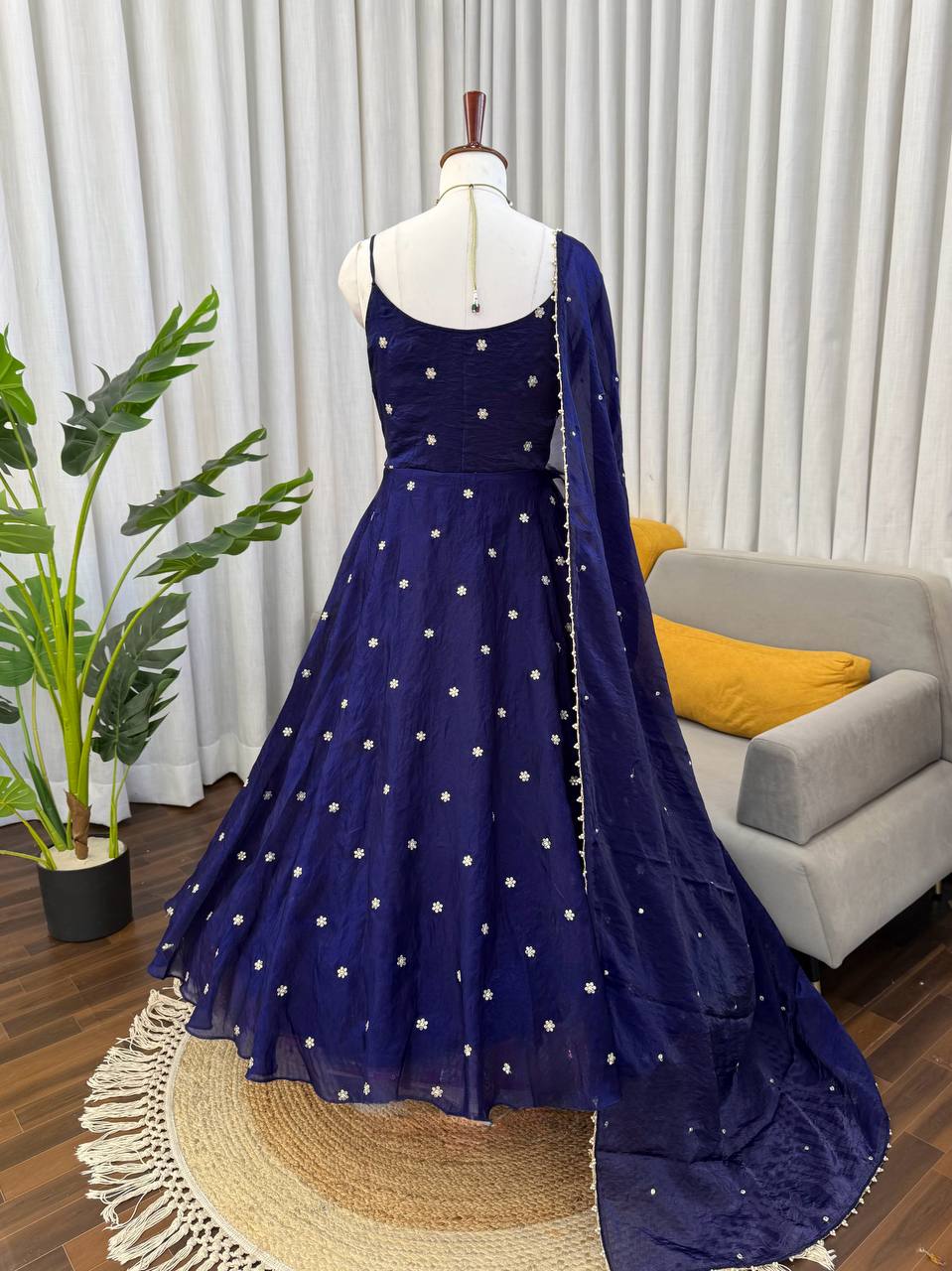 Step into effortless charm with our exclusive 3-piece royal anarkali set