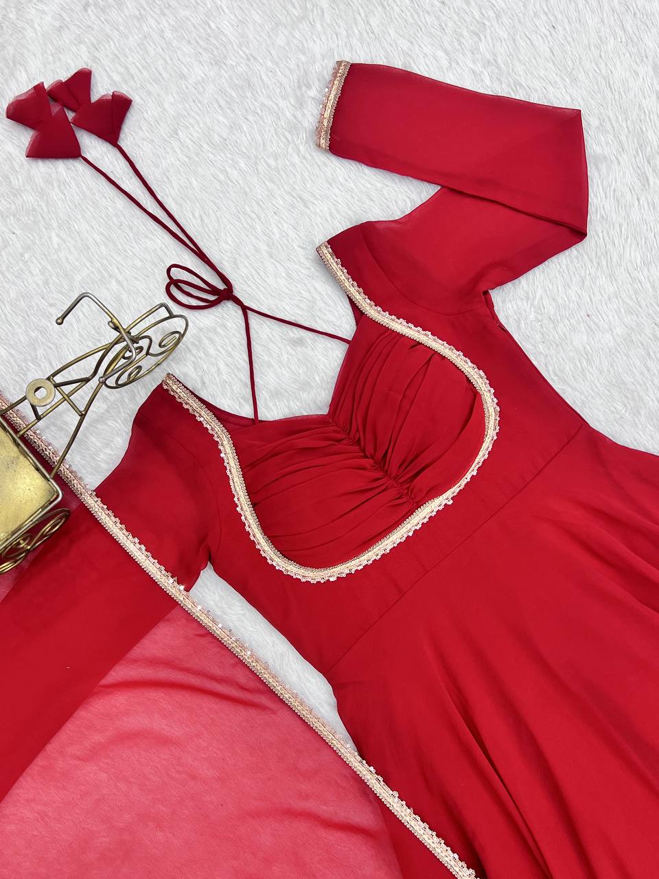 Presenting New Designer 7 Meter Huge Flare Anarkali Gown With Dupatta