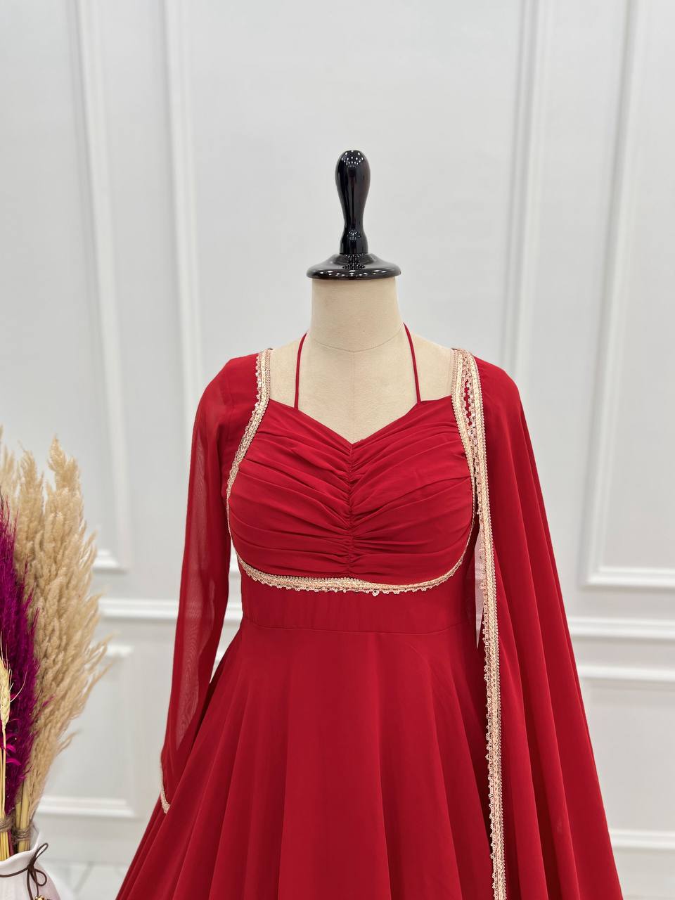 Presenting New Designer 7 Meter Huge Flare Anarkali Gown With Dupatta