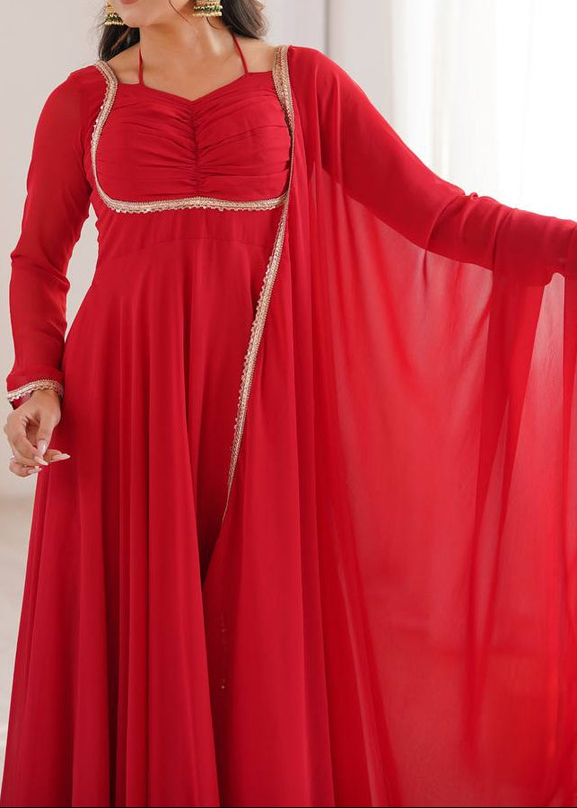 Presenting New Designer 7 Meter Huge Flare Anarkali Gown With Dupatta
