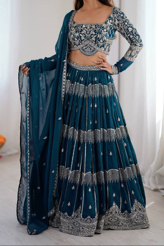 Designer Lehenga Choli Perfect for Weddings, Sangeet, Festive Celebrations
