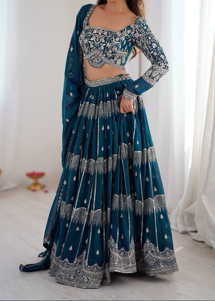 Designer Lehenga Choli Perfect for Weddings, Sangeet, Festive Celebrations